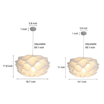 Blomstformet tre-trins dæmpbar LED hvid lysekrone pendel lampe
