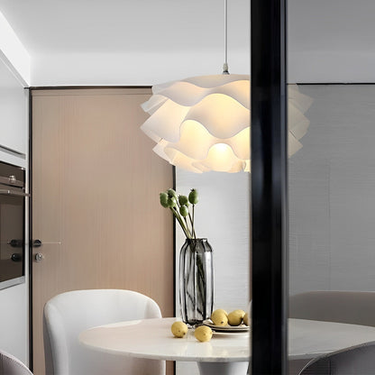 Blomstformet tre-trins dæmpbar LED hvid lysekrone pendel lampe