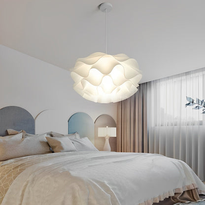 Blomstformet tre-trins dæmpbar LED hvid lysekrone pendel lampe