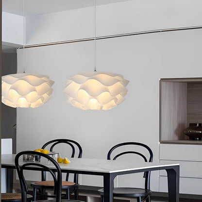 Blomstformet tre-trins dæmpbar LED hvid lysekrone pendel lampe