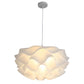 Flower Shaped Three-step Dimming LED White Chandelier Pendant Light