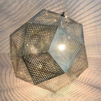 Geometric Round Electroplated Metal Postmodern Pendant Light Chandelier Ceiling Light