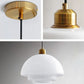 Mid Century Art Milk White Glass Pendant Light