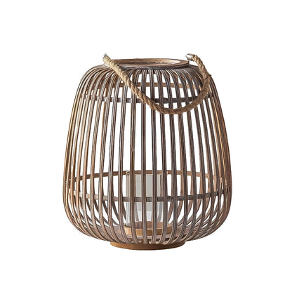 Handmade Bamboo Hanging Candle Lantern Candleholder