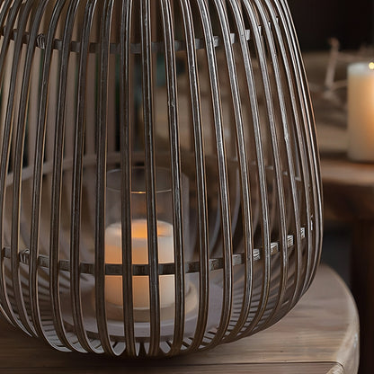 Handmade Bamboo Hanging Candle Lantern Candleholder