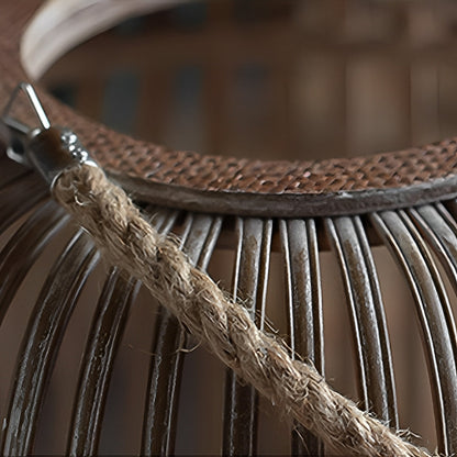 Handmade Bamboo Hanging Candle Lantern Candleholder