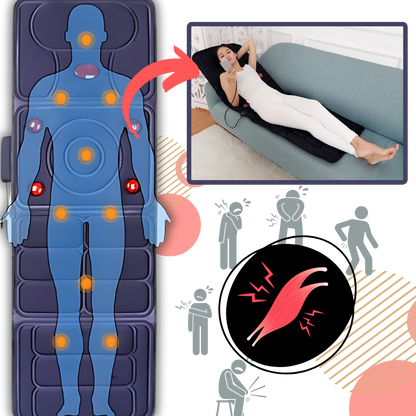 Full Body Heated Massage Pad - Vibration Back Massage Mat