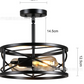 Modern Drum Glass Semi-Flush Mount Light