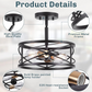 Modern Drum Glass Semi-Flush Mount Light