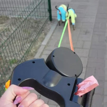 TangleFree Dual Dog Leash with LED Light & 360° Swivel