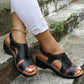 Premium Leather Wedge Sandals