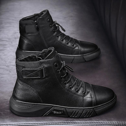 Italian High-Top Casual Martin Leather Boots
