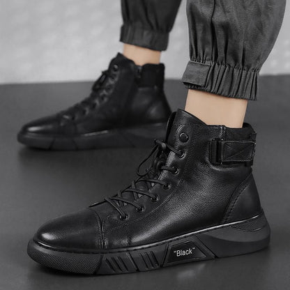 Italian High-Top Casual Martin Leather Boots