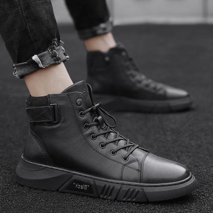 Italian High-Top Casual Martin Leather Boots