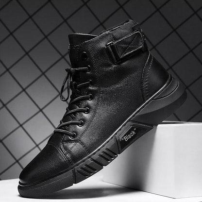 Italian High-Top Casual Martin Leather Boots