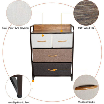 Kids Dresser - Childrens Dresser for Kids Room - Boys Dresser for Baby Room - Chest of Fabric Drawers for Kids