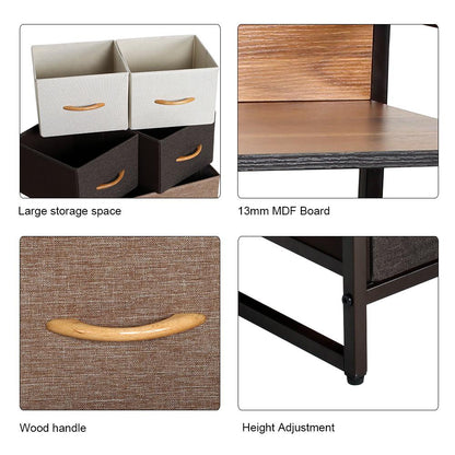 Kids Dresser - Childrens Dresser for Kids Room - Boys Dresser for Baby Room - Chest of Fabric Drawers for Kids