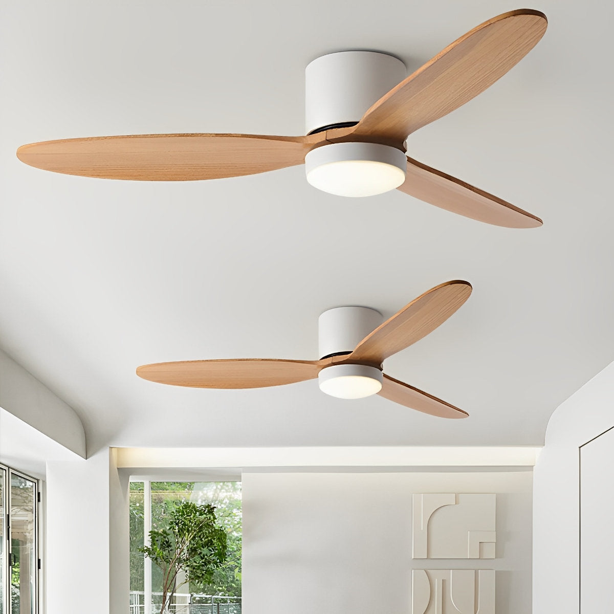 LED Inverter Silent White Low Floor DC Motor Simple Ceiling Fan Light