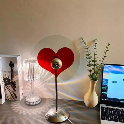 LED Love Heart Shape Projector Light | Romantic LED Rainbow Atmosphere Light Night Light