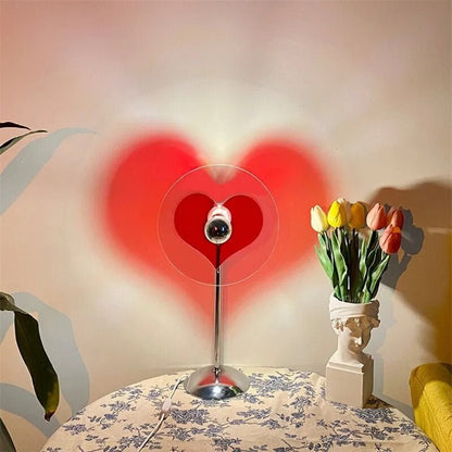 LED Love Heart Shape Projector Light | Romantic LED Rainbow Atmosphere Light Night Light