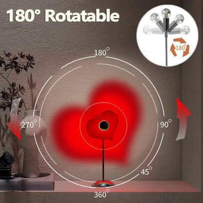 LED Love Heart Shape Projector Light | Romantic LED Rainbow Atmosphere Light Night Light