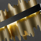 Long Strip Mountains Iceberg Stepless Dimming LED Postmodern Chandelier