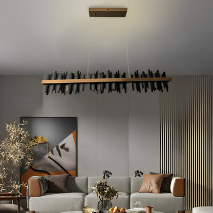 Long Strip Mountains Iceberg Stepless Dimming LED Postmodern Chandelier