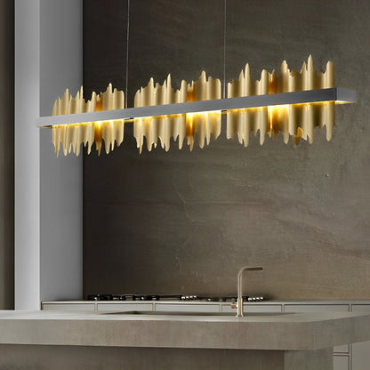 Long Strip Mountains Iceberg Stepless Dimming LED Postmodern Chandelier