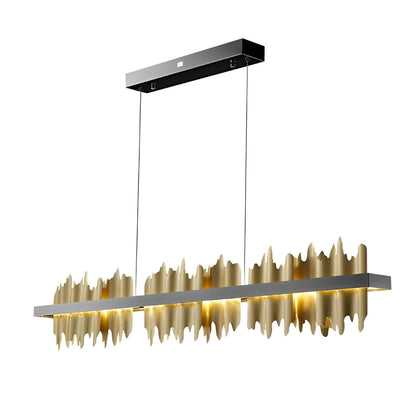 Long Strip Mountains Iceberg Stepless Dimming LED Postmodern Chandelier