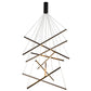 Minimalist Strip Stepless Dimming LED Black Modern Chandelier with Remote