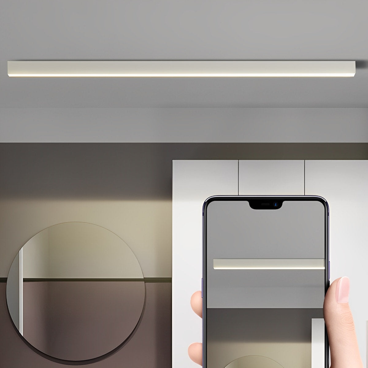 Minimalist Strip Stepless Dimming LED Modern Ceiling Light