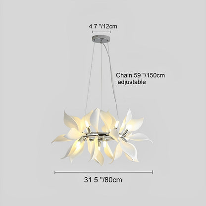 Modern Ceramics Flower Art Chandelier Light