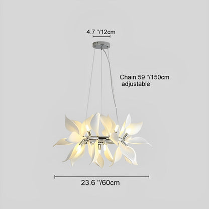 Modern Ceramics Flower Art Chandelier Light