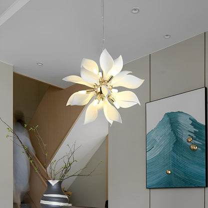 Modern Ceramics Flower Art Chandelier Light