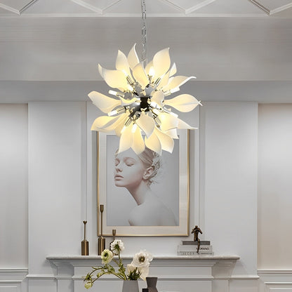 Modern Ceramics Flower Art Chandelier Light