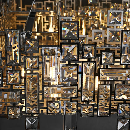Modern Luxury Geometric Shining Crystal Chandelier Lighting
