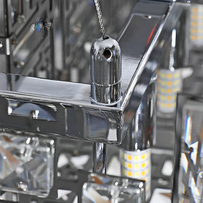 Modern Luxury Geometric Shining Crystal Chandelier Lighting