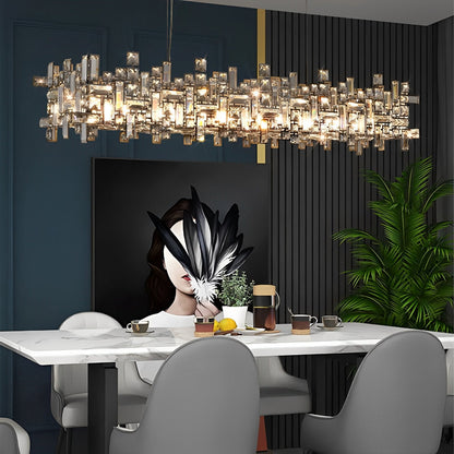 Modern Luxury Geometric Shining Crystal Chandelier Lighting