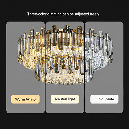 Modern Round Luxury Crystal Ceiling Lights