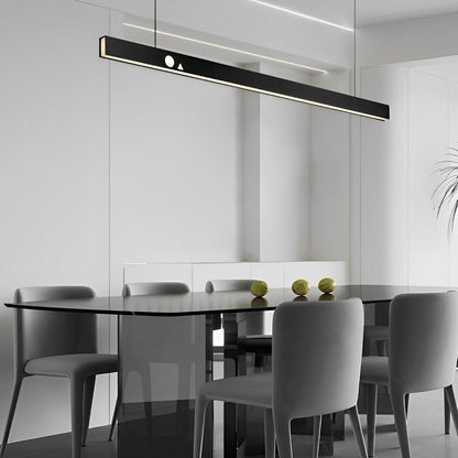 Modern Minimalism Black Long Industrial Ceiling Light For Living Room