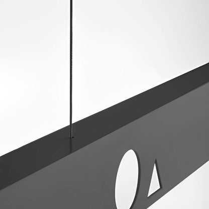 Modern Minimalism Black Long Industrial Ceiling Light For Living Room