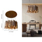Modern Minimalist Wood Firewood Stick Chandelier Light