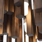 Modern Minimalist Wood Firewood Stick Chandelier Light