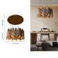 Modern Minimalist Wood Firewood Stick Chandelier Light
