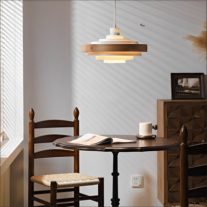 Modern Minimalist Shaded Drum Pendant Light