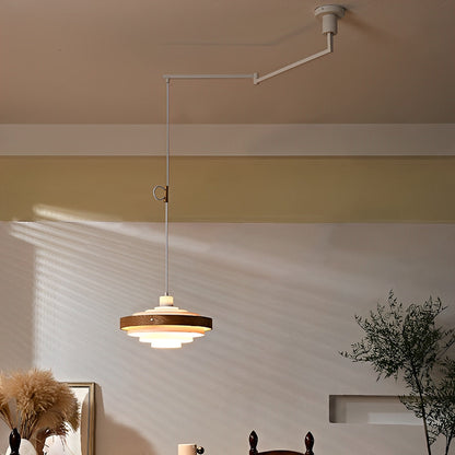Modern Minimalist Shaded Drum Pendant Light