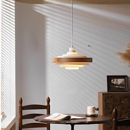 Modern Minimalist Shaded Drum Pendant Light