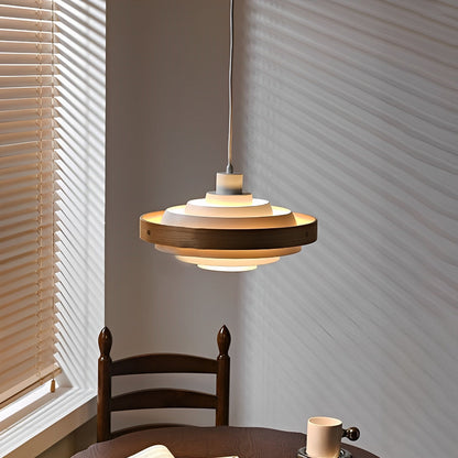 Modern Minimalist Shaded Drum Pendant Light