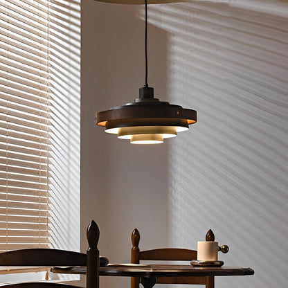 Modern Minimalist Shaded Drum Pendant Light