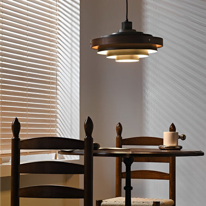 Modern Minimalist Shaded Drum Pendant Light
